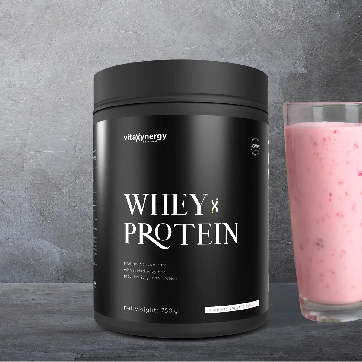 Fit Whey Raspberry Whey Protein Raspberry Yogurt – 22g Protein | VitaXynergy